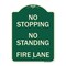 Signmission No Stopping No Standing Fire Lane Heavy-Gauge Aluminum Architectural Sign, 24" x 18", G-1824-23575 A-DES-G-1824-23575 - alternate 1